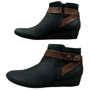 Rockport Joy Black Suede Leather Ankle Boot Bootie Size 11